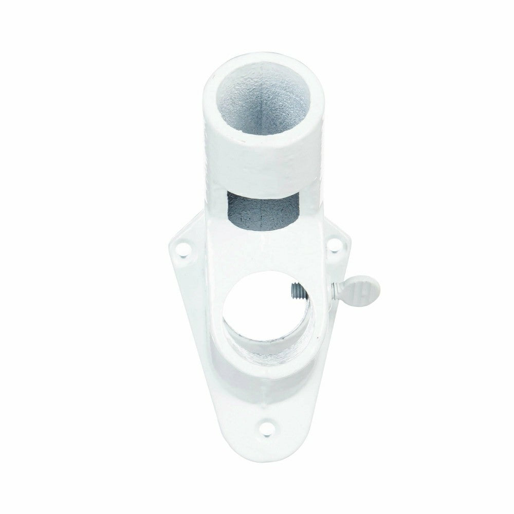 Plow & Hearth Two-Position Aluminum House Flag Bracket with White Finish
