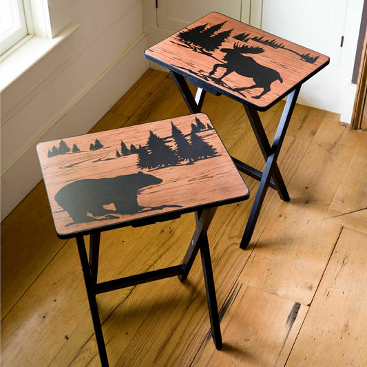 Plow & Hearth Wilderness TV Trays, Set of 2