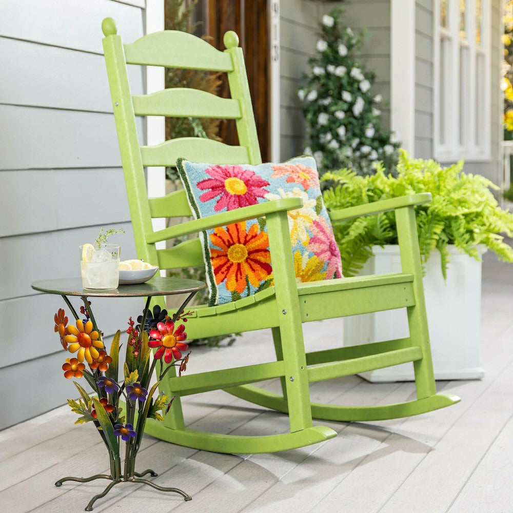 Plow & Hearth Handcrafted Metal Daisy Side Table