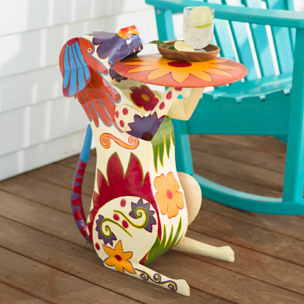 Plow & Hearth Folk Art Metal Dog Table