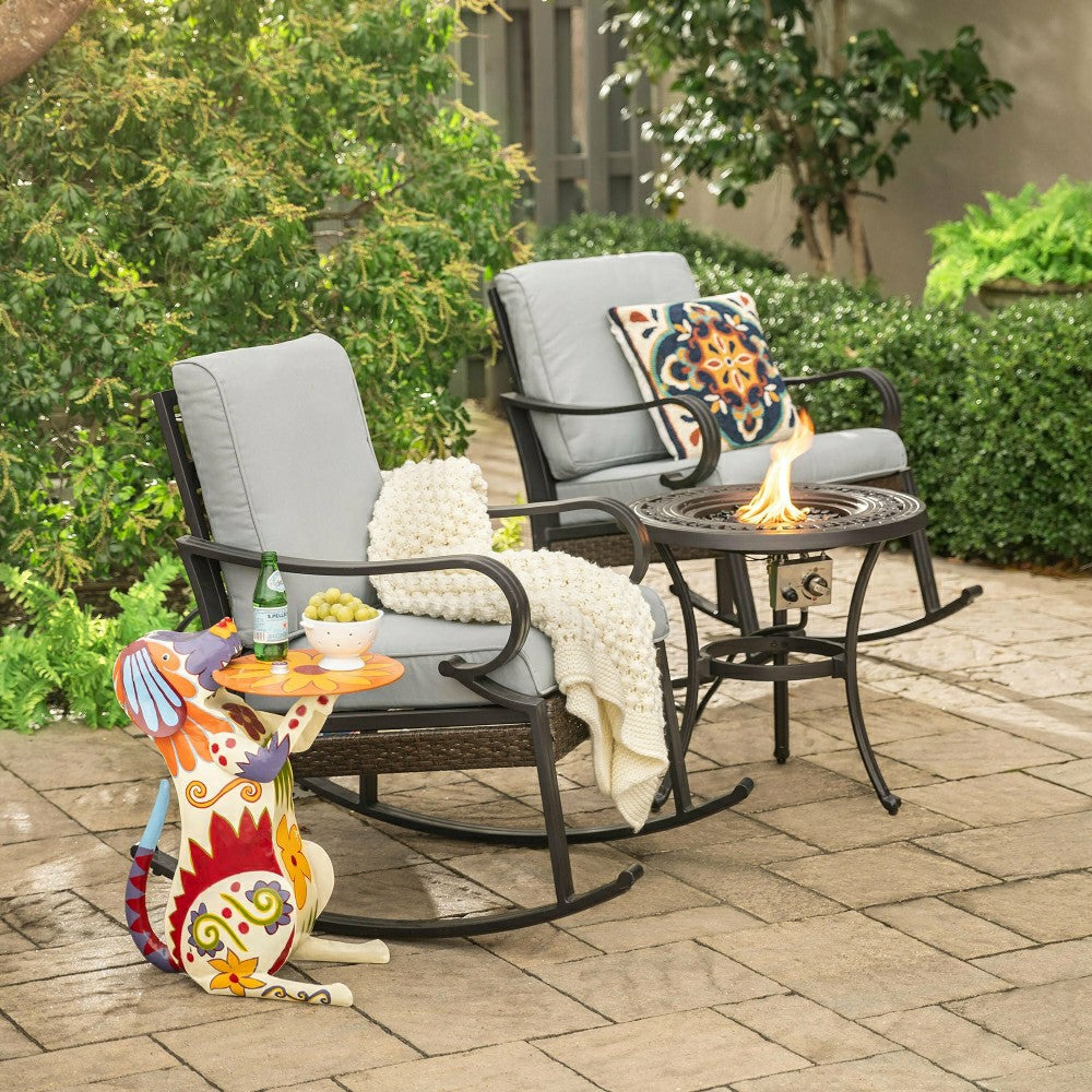 Plow & Hearth Folk Art Metal Dog Table