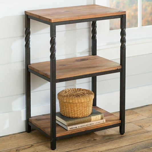 Plow & Hearth Deep Creek End Table with Shelves
