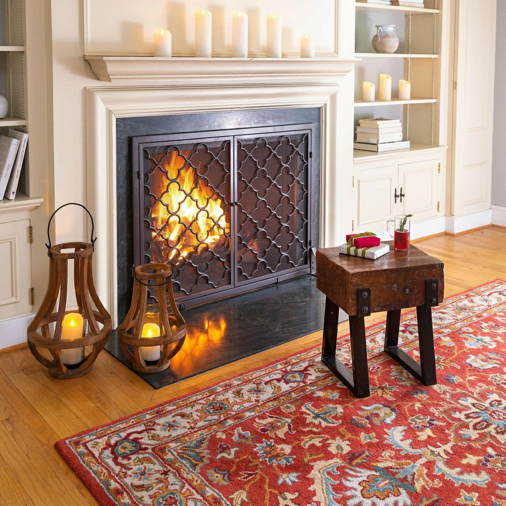 Plow & Hearth Richland Indoor/Outdoor Reclaimed Wood Stool/Side Table