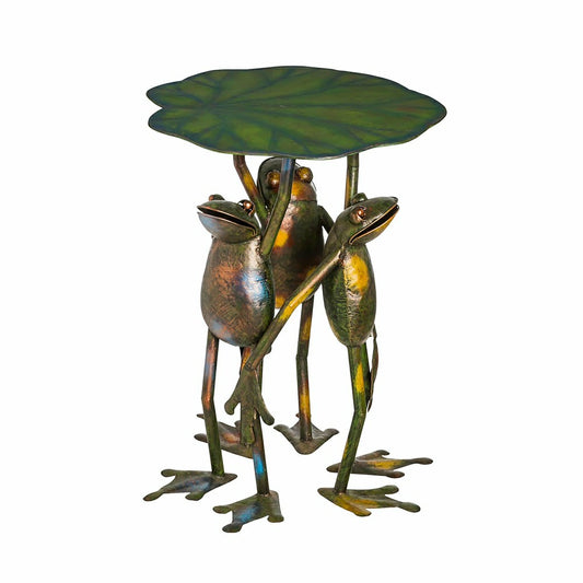 Plow & Hearth Three Frogs Standing Side Table
