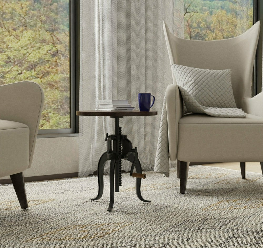Plow & Hearth Regan Adjustable Accent Table, Chestnut