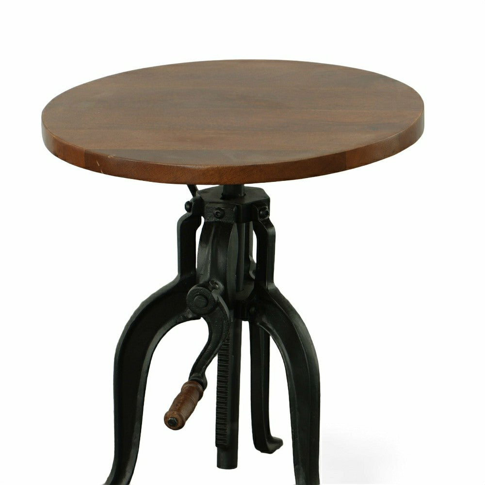 Plow & Hearth Regan Adjustable Accent Table, Chestnut