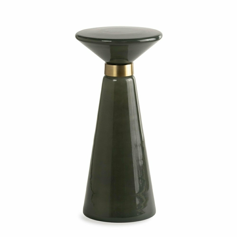Plow & Hearth Milky Glass Drink Table