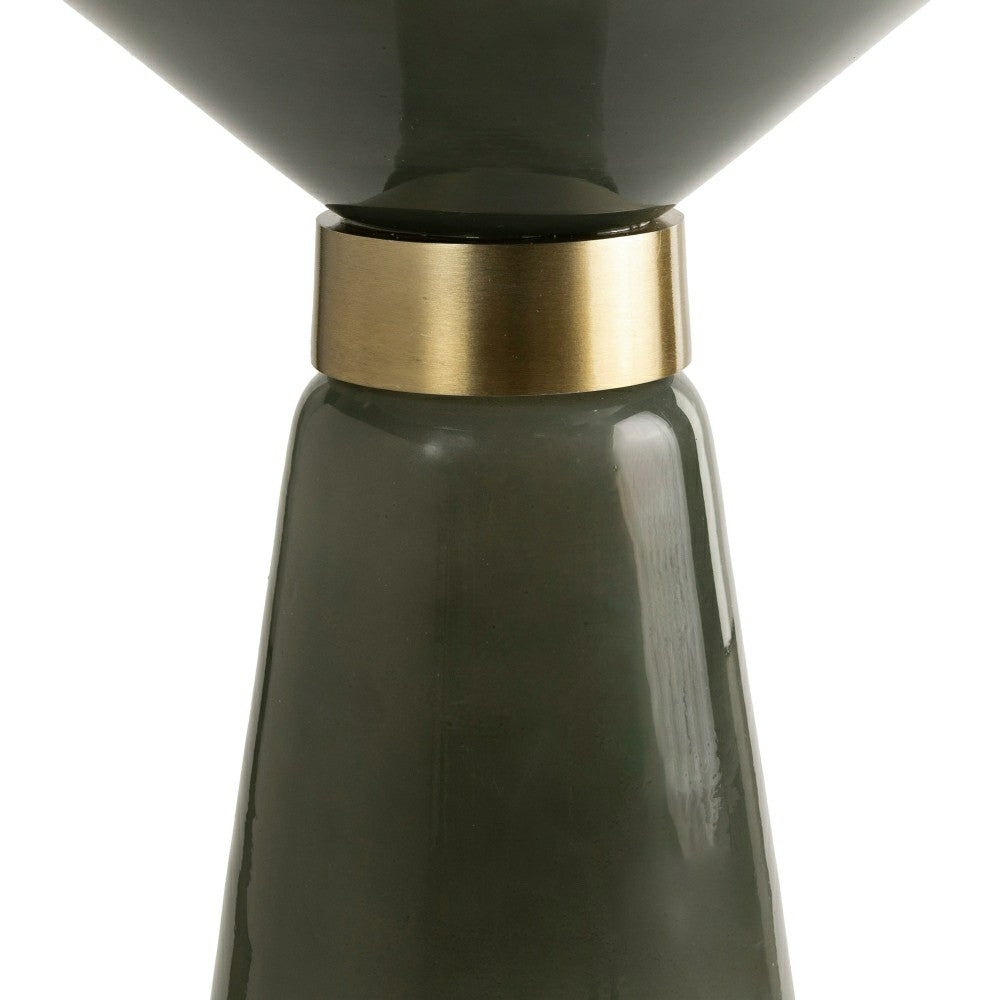Plow & Hearth Milky Glass Drink Table