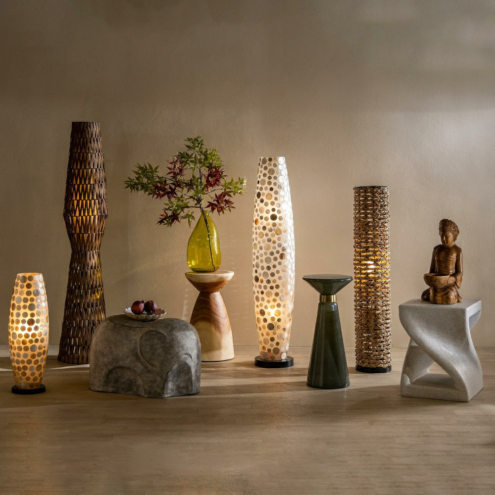 Plow & Hearth Milky Glass Drink Table