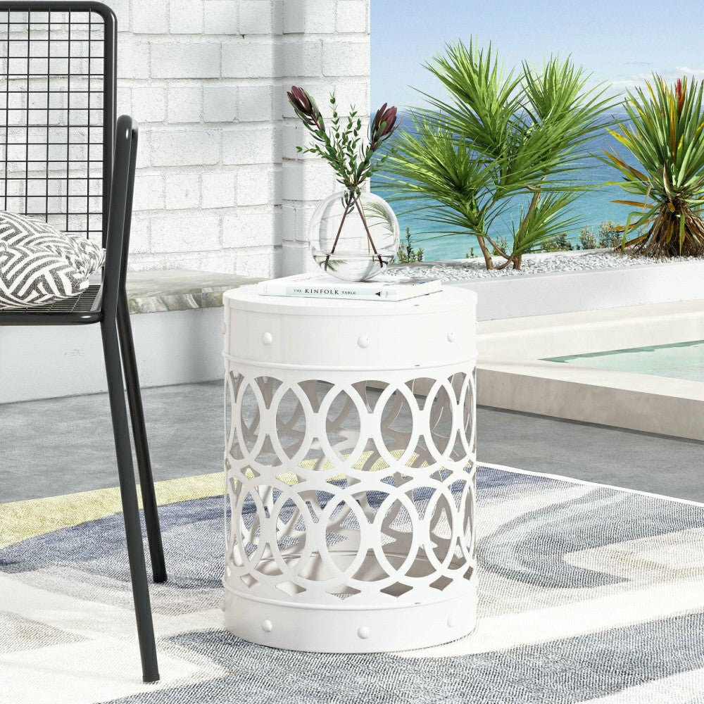 Plow & Hearth Riviera Outdoor Metal Large End Table