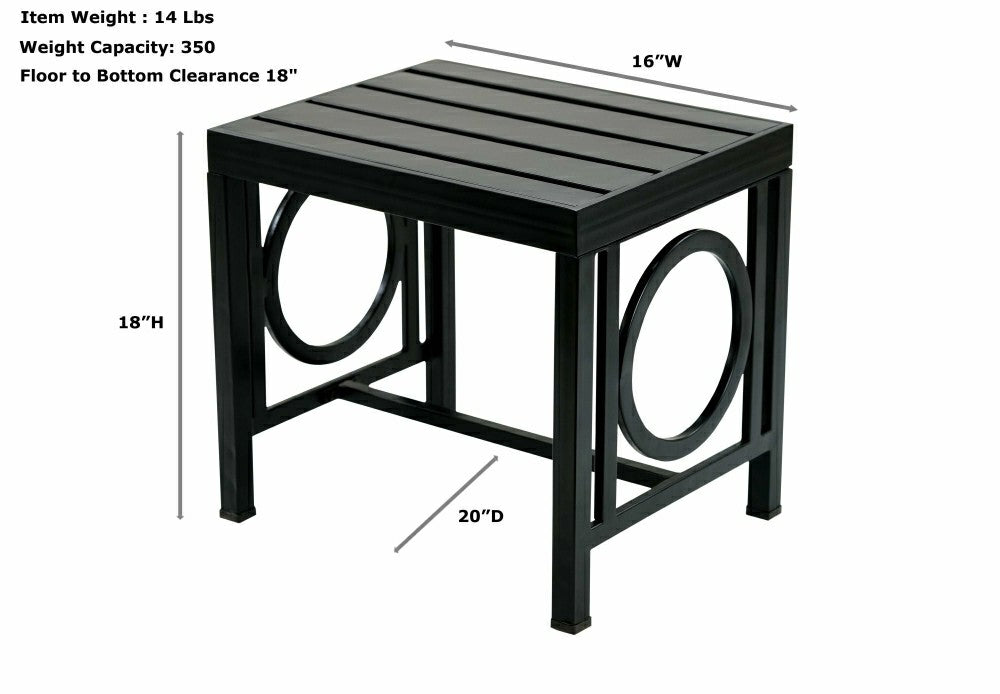 Plow & Hearth Grammercy Outdoor Side Table, White