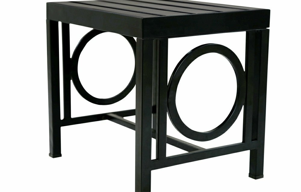 Plow & Hearth Grammercy Outdoor Side Table, Black