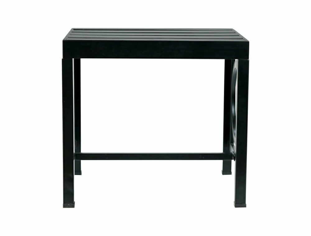 Plow & Hearth Grammercy Outdoor Side Table, Black