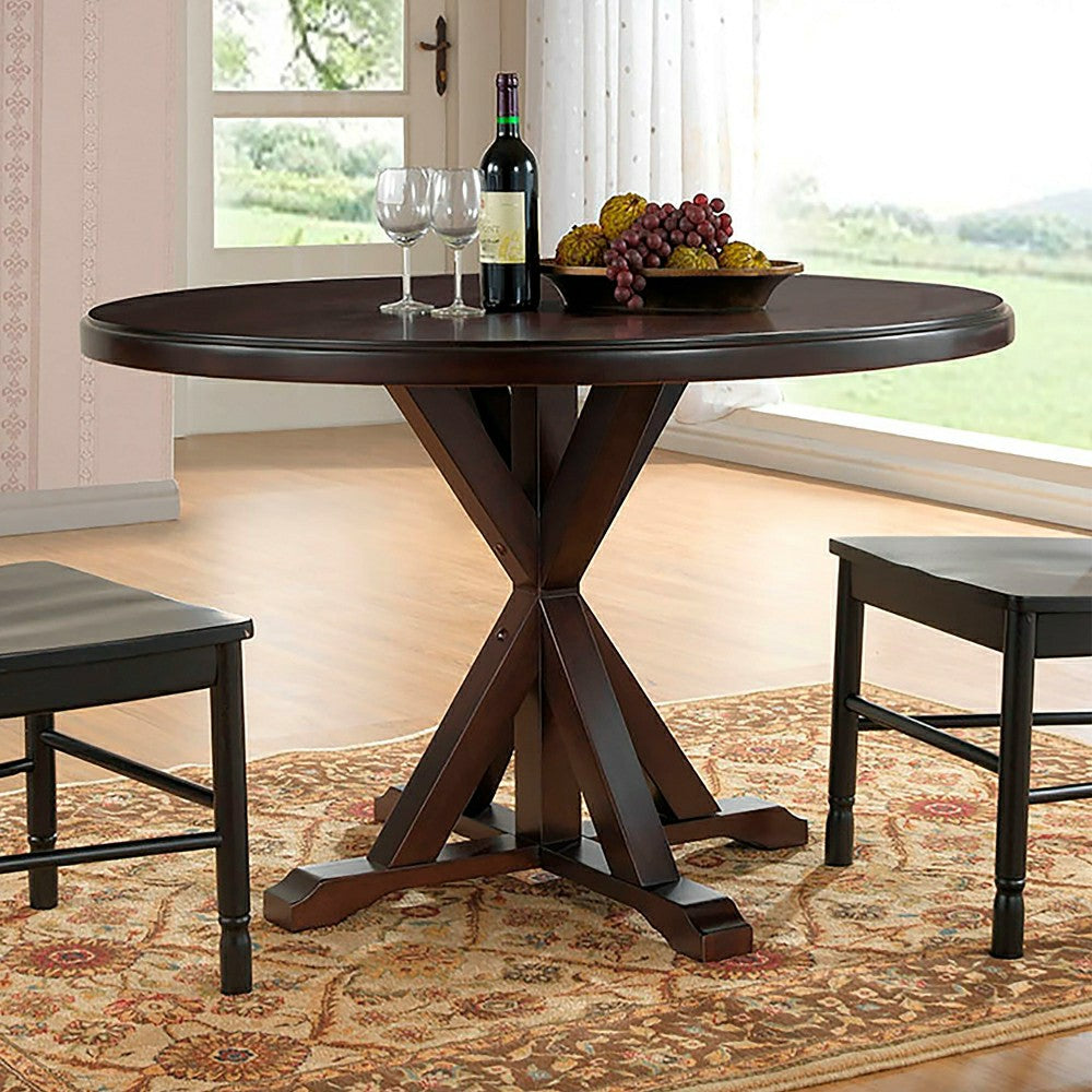 Plow & Hearth 48" Round Trestle Dining Table