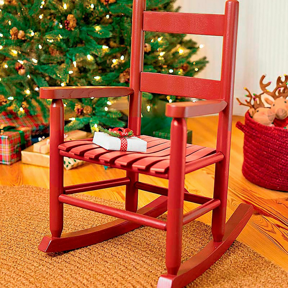 Plow & Hearth Child's Oak Ladderback Rocker