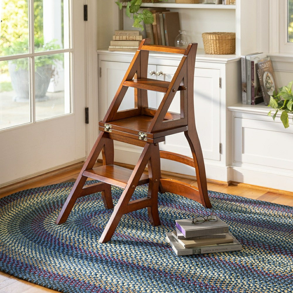Plow & Hearth Reproduction Parawood Ben Franklin Convertible Ladder Chair