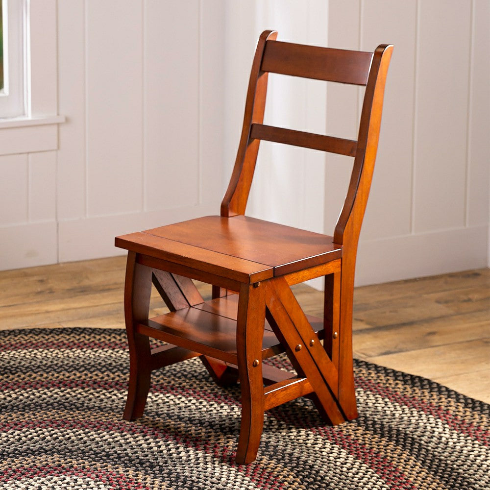 Plow & Hearth Reproduction Parawood Ben Franklin Convertible Ladder Chair