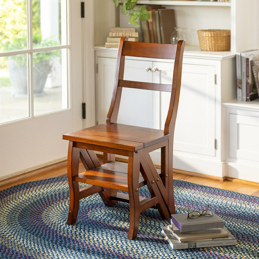 Plow & Hearth Reproduction Parawood Ben Franklin Convertible Ladder Chair
