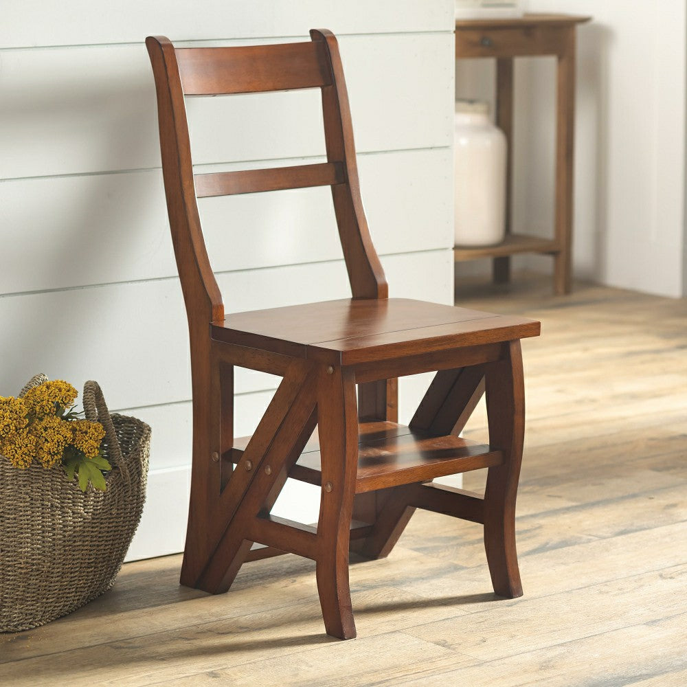 Plow & Hearth Reproduction Parawood Ben Franklin Convertible Ladder Chair