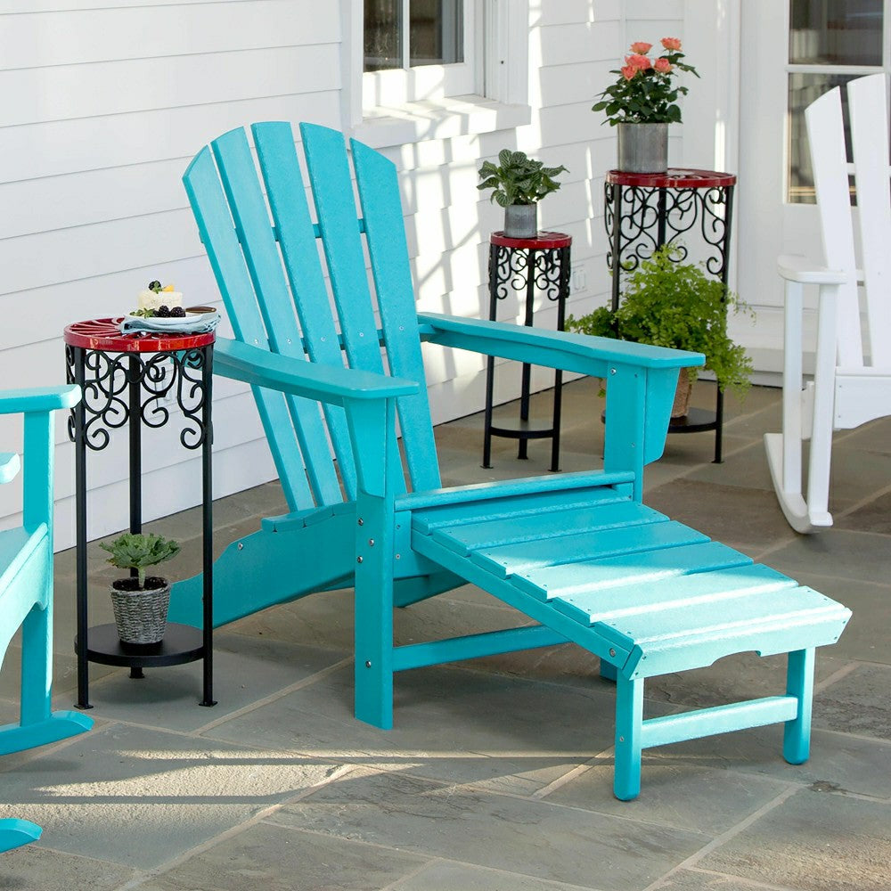 Plow & Hearth POLYWOOD Adirondack Chair with Ottoman