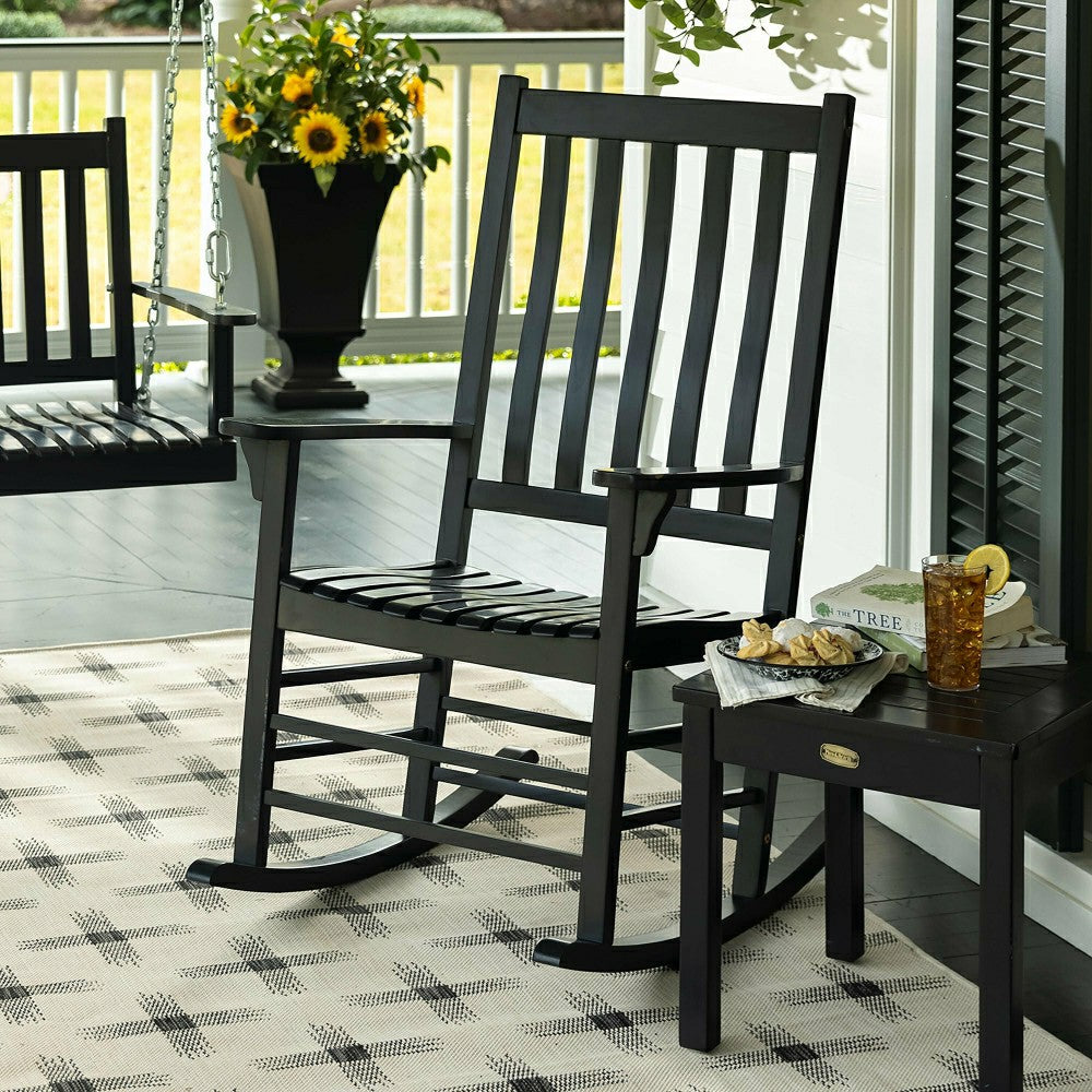 Plow & Hearth Slatted Wood Rocker