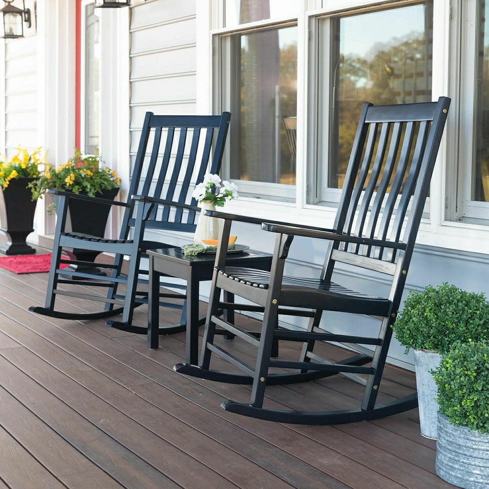 Plow & Hearth Slatted Wood Rocker