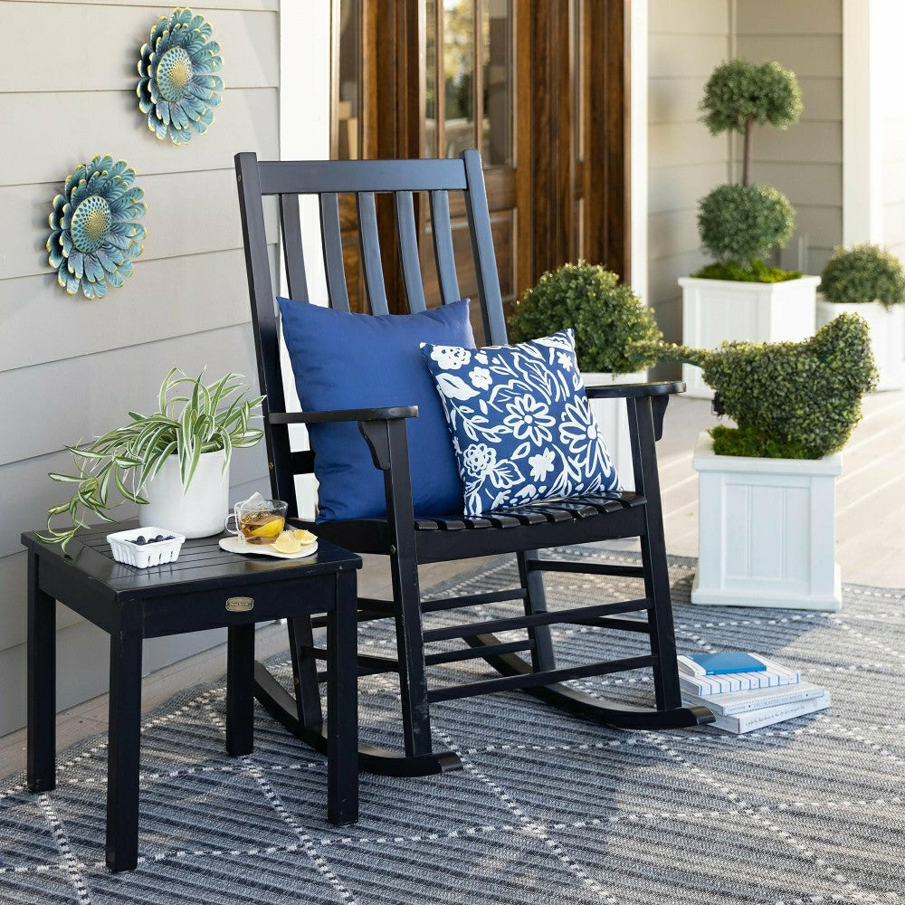 Plow & Hearth Slatted Wood Rocker