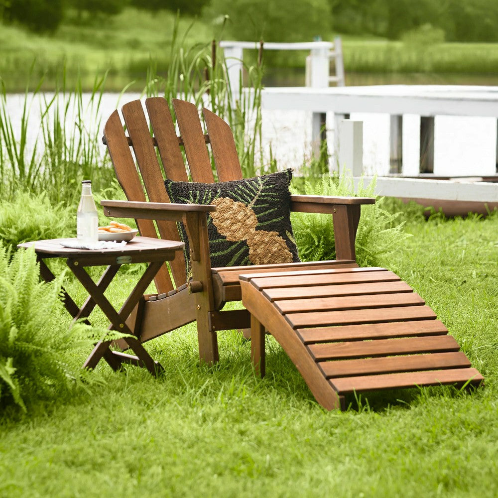 Plow & Hearth Wooden Adirondack Ottoman