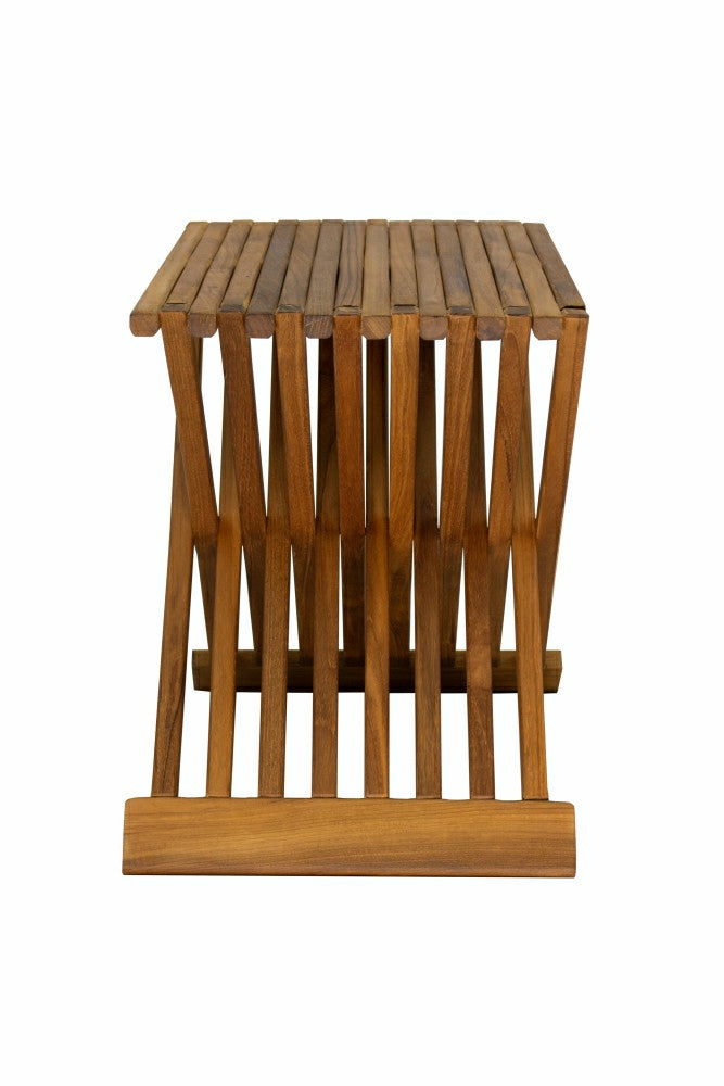 Plow & Hearth Winchester Teak Folding Stool