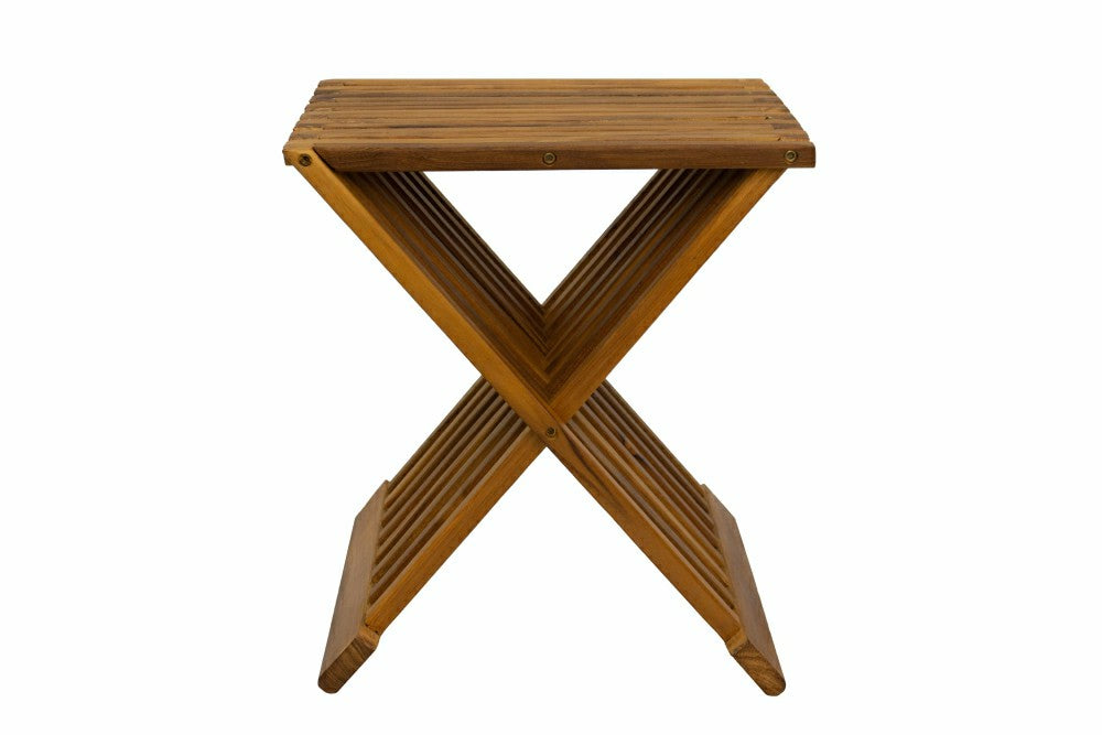 Plow & Hearth Winchester Teak Folding Stool