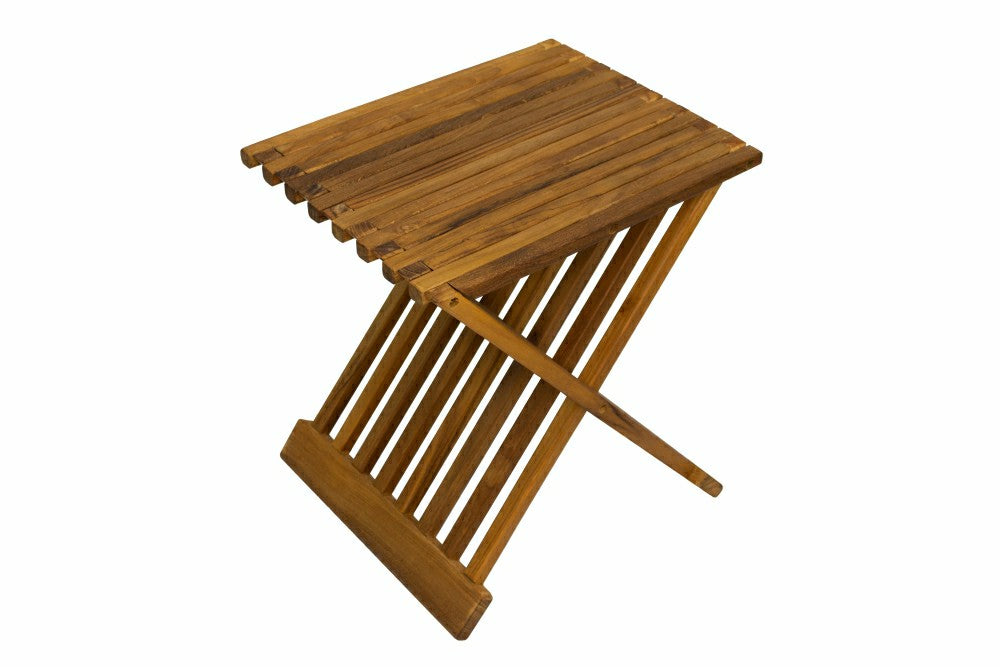 Plow & Hearth Winchester Teak Folding Stool