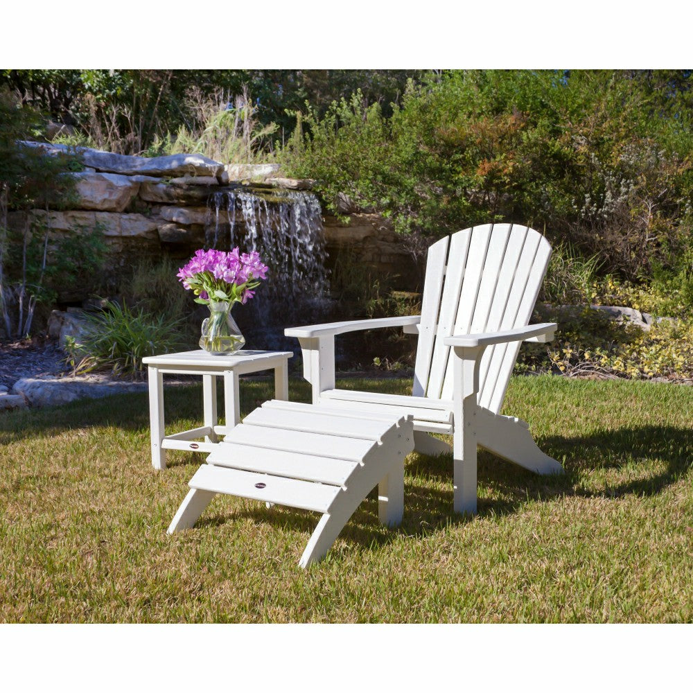 Plow & Hearth POLYWOOD® Seashell Ottoman