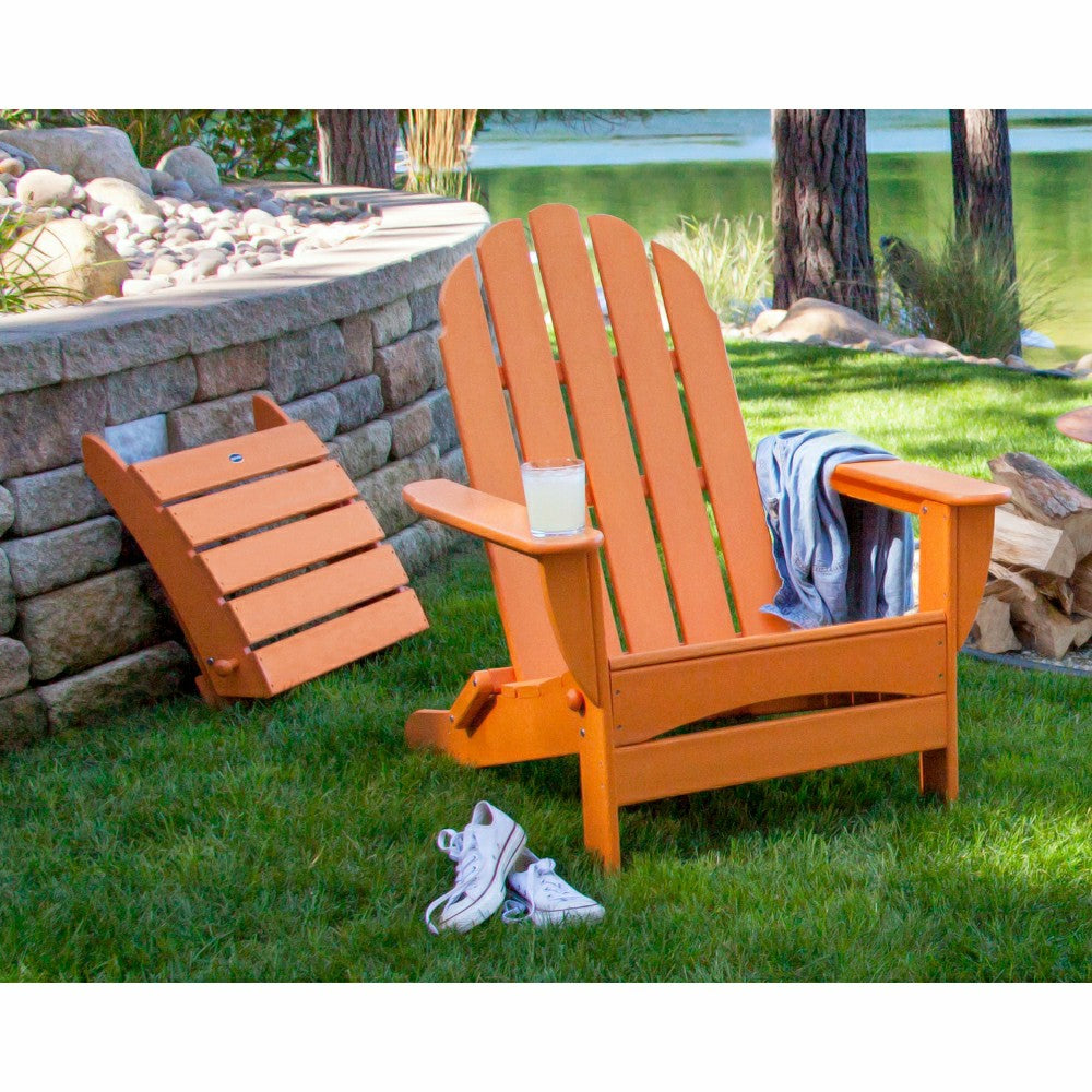 Plow & Hearth POLYWOOD® Classic Oversized Adirondack Folding Ottoman