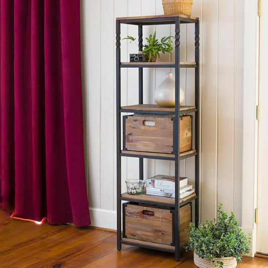 Plow & Hearth Deep Creek Etagere Storage Stand with Shelves