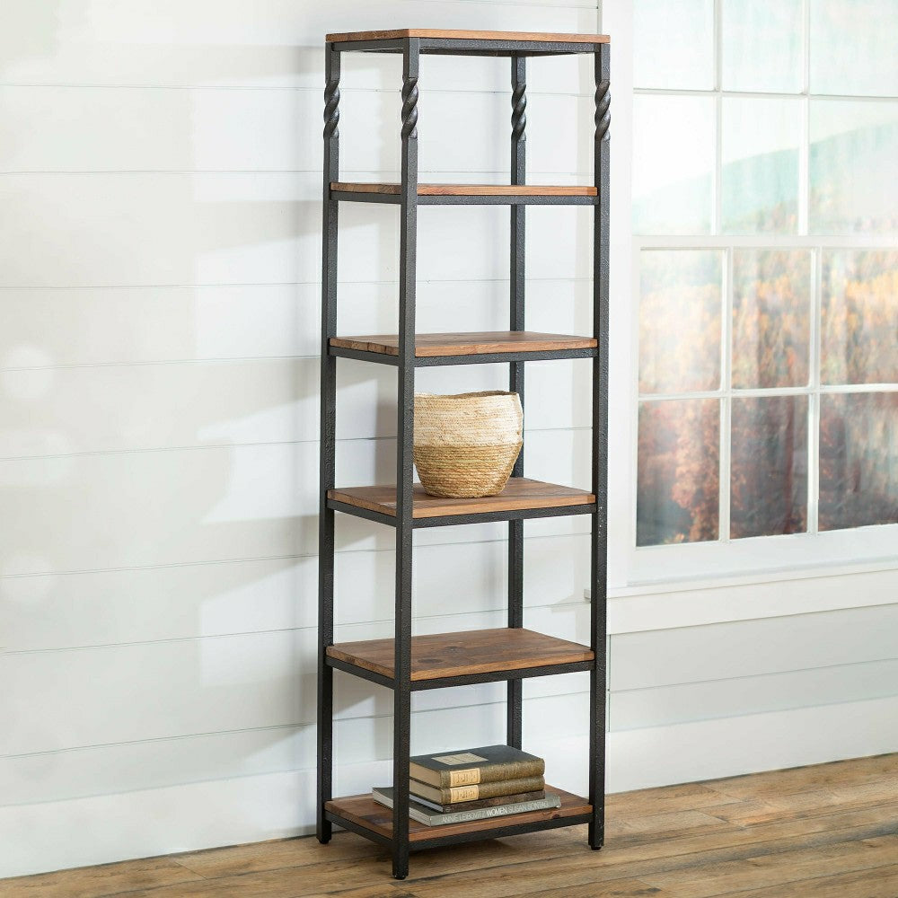 Plow & Hearth Deep Creek Etagere Storage Stand with Shelves