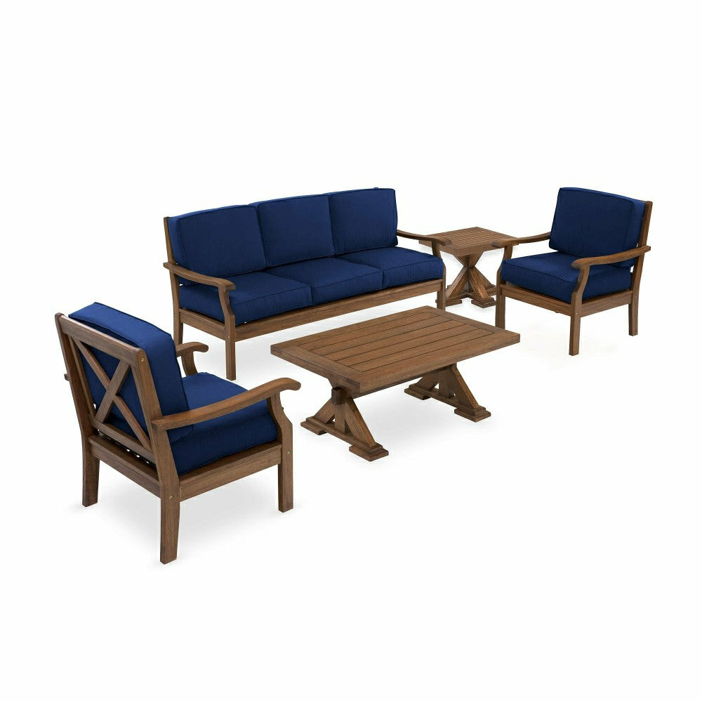 Plow & Hearth Sofa Set: Sofa, Chairs, & 2 Tables