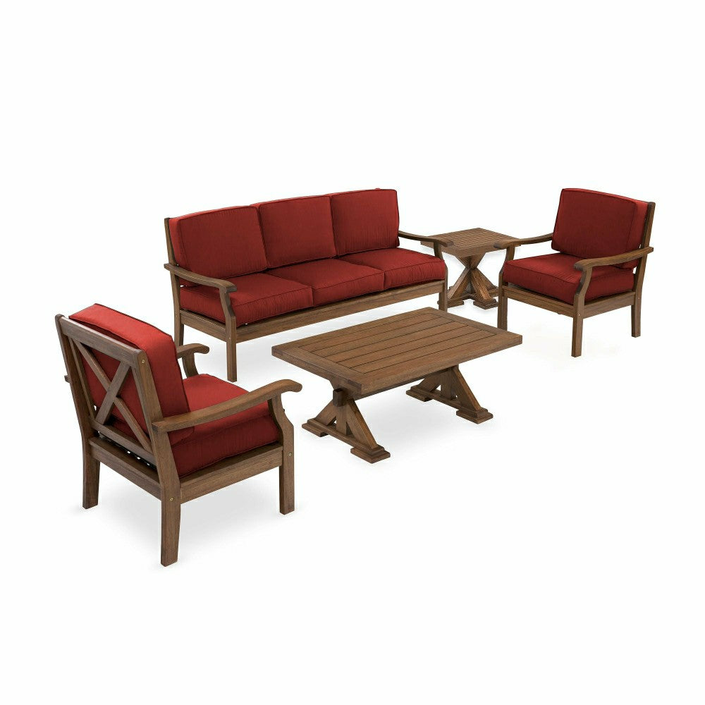 Plow & Hearth Sofa Set: Sofa, Chairs, & 2 Tables