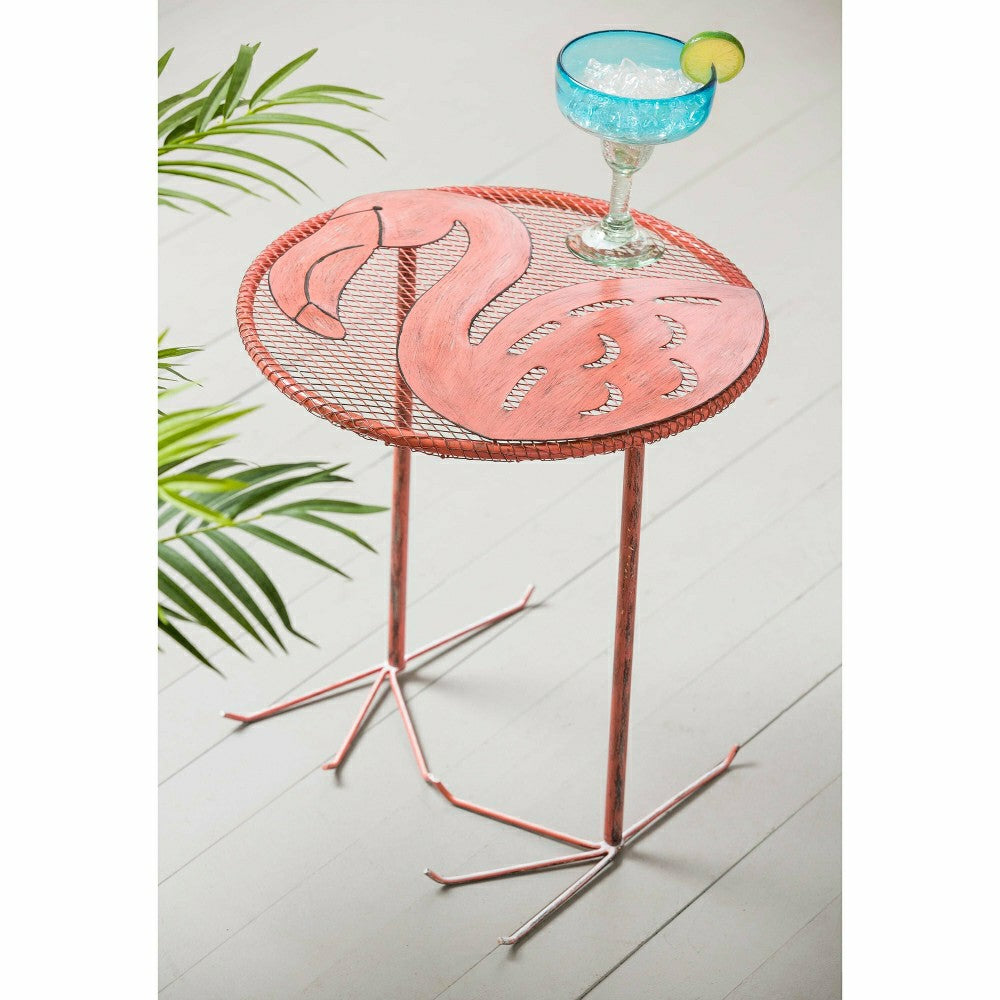 Plow & Hearth Flamingo Chair and Side Table, Set of 2