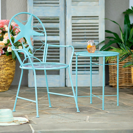 Plow & Hearth Starfish Chair and Side Table, Set of 2