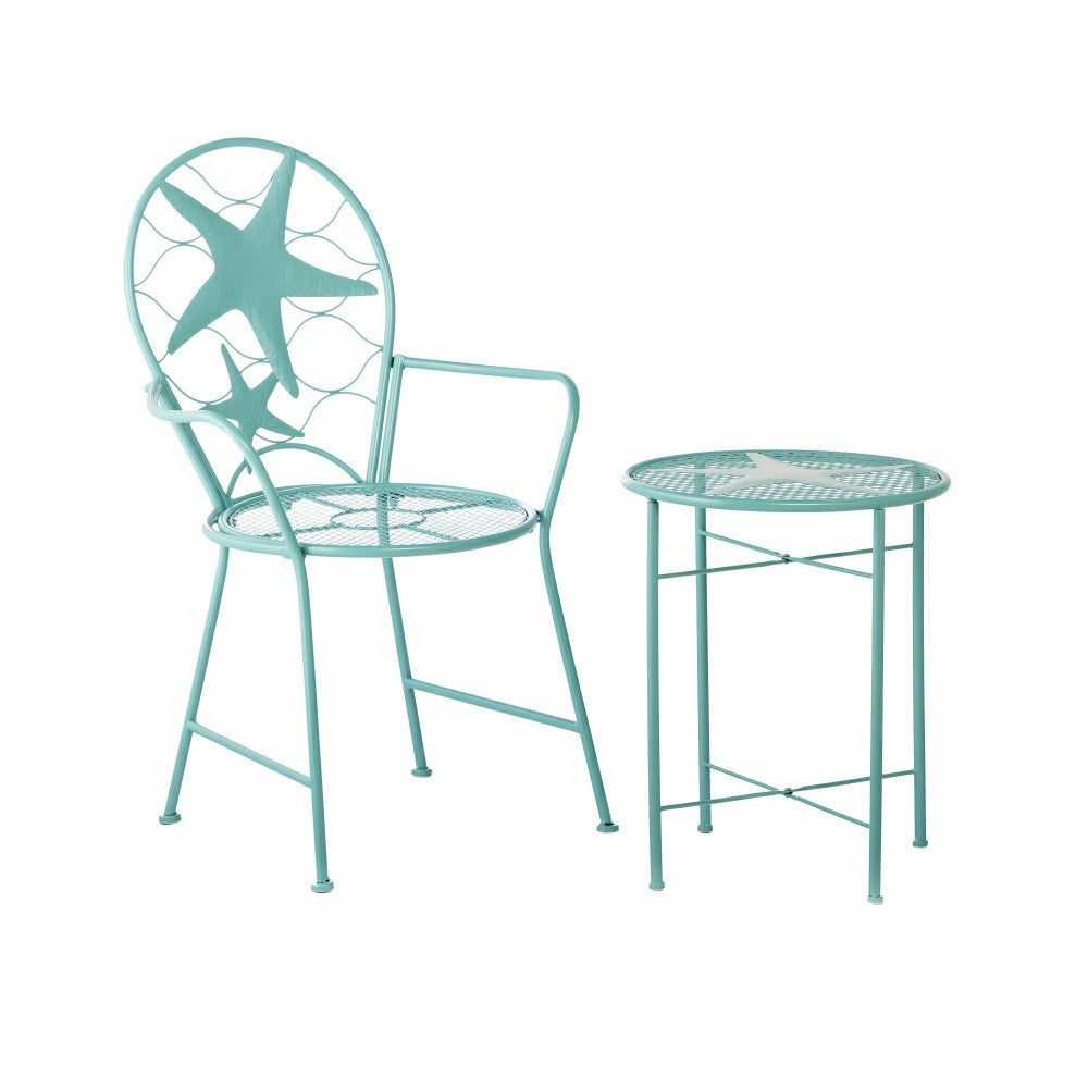 Plow & Hearth Starfish Chair and Side Table, Set of 2
