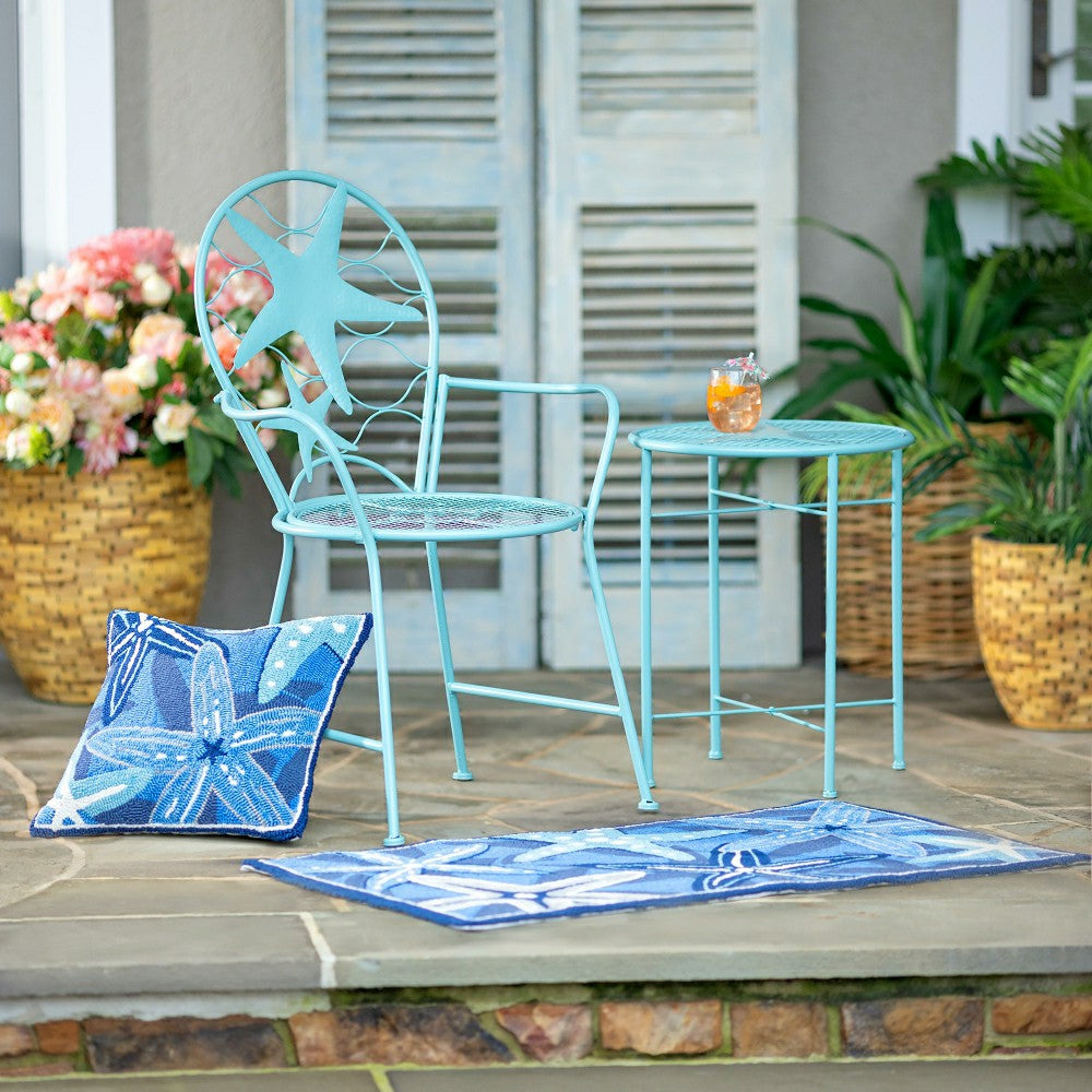 Plow & Hearth Starfish Chair and Side Table, Set of 2