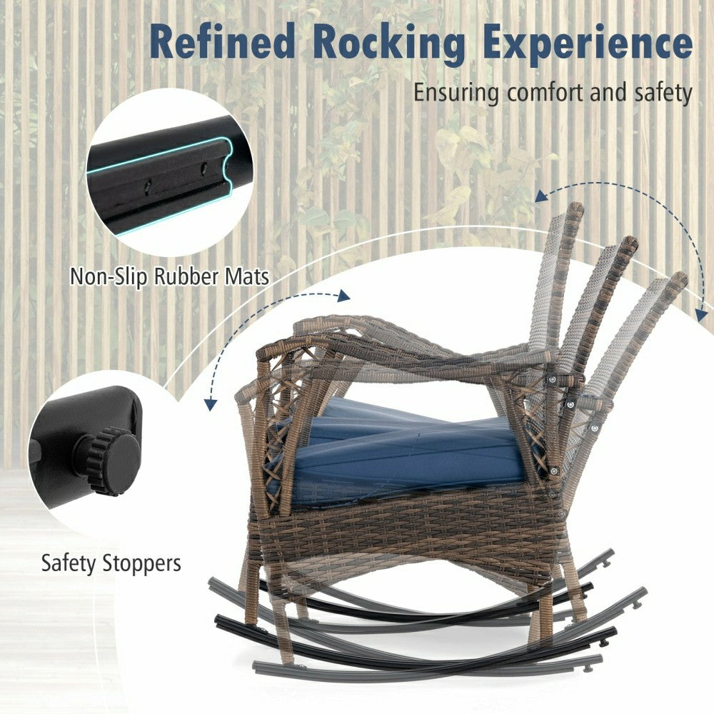 Plow & Hearth Outdoor Wicker Rocking Set