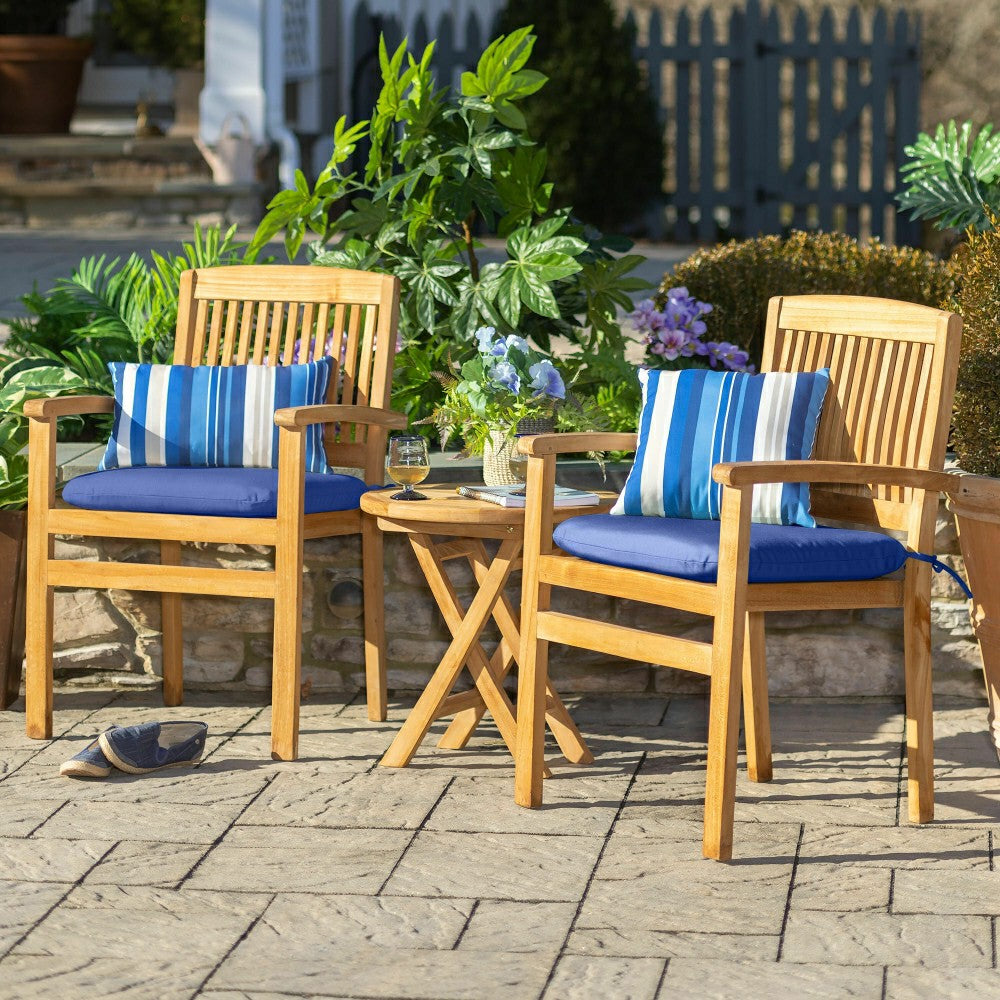 Plow & Hearth Teak Chat Set, 3-Piece