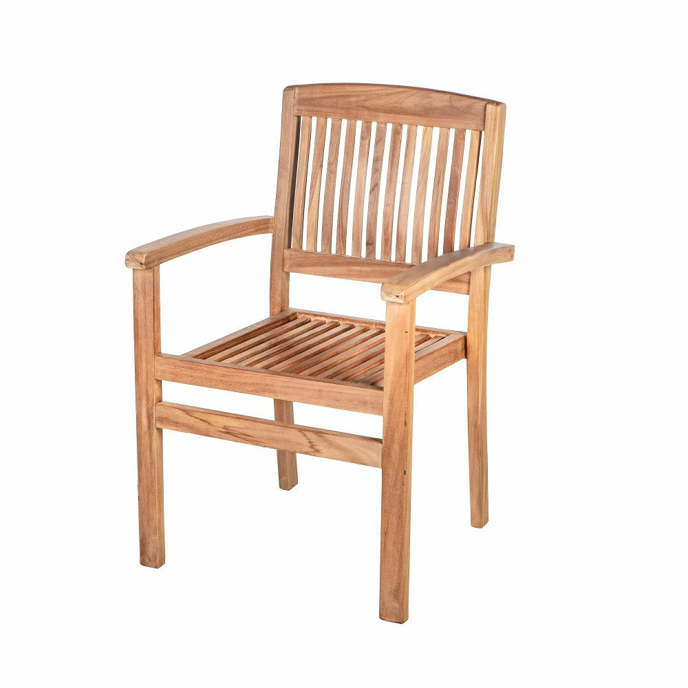 Plow & Hearth Teak Chat Set, 3-Piece