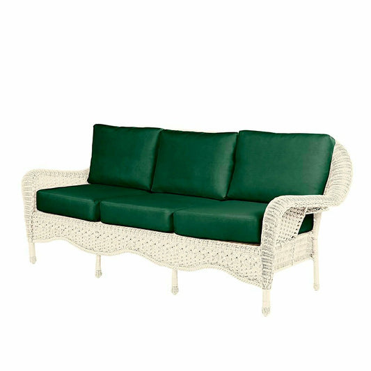 Plow & Hearth Prospect Hill Outdoor Wicker Deep Seating Sofa w/Cushions