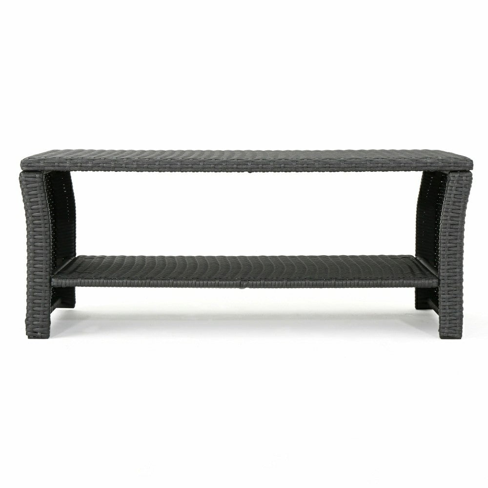 Plow & Hearth St Lucia Rattan Coffee Table