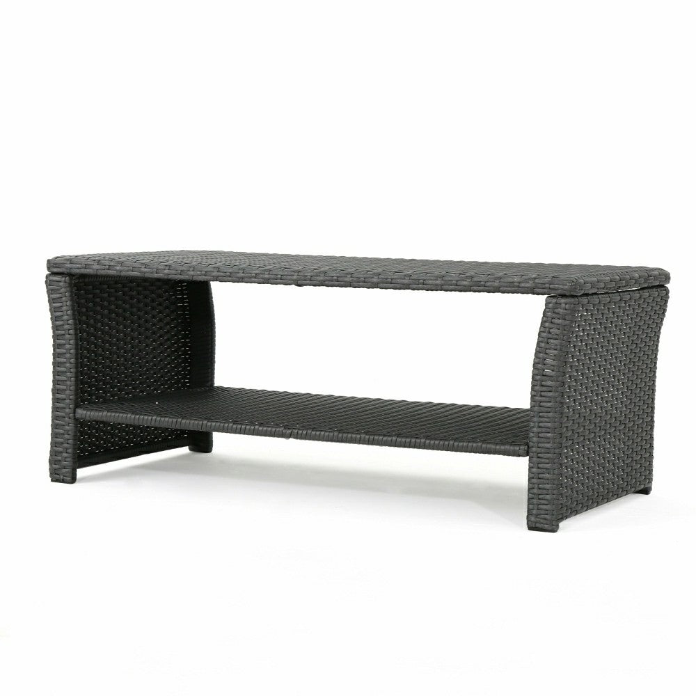 Plow & Hearth St Lucia Rattan Coffee Table
