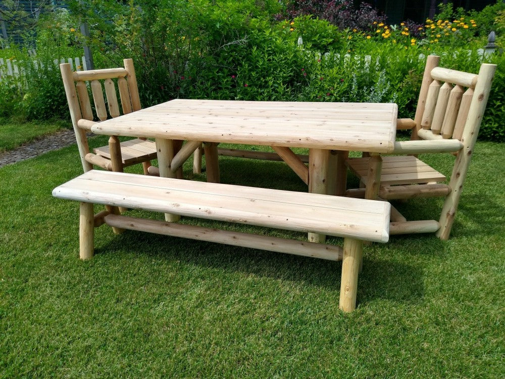 Plow & Hearth Outdoor Farmhouse Patio Table and Chairs