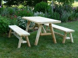 Plow & Hearth Solid Wood Farmhouse Dining Table