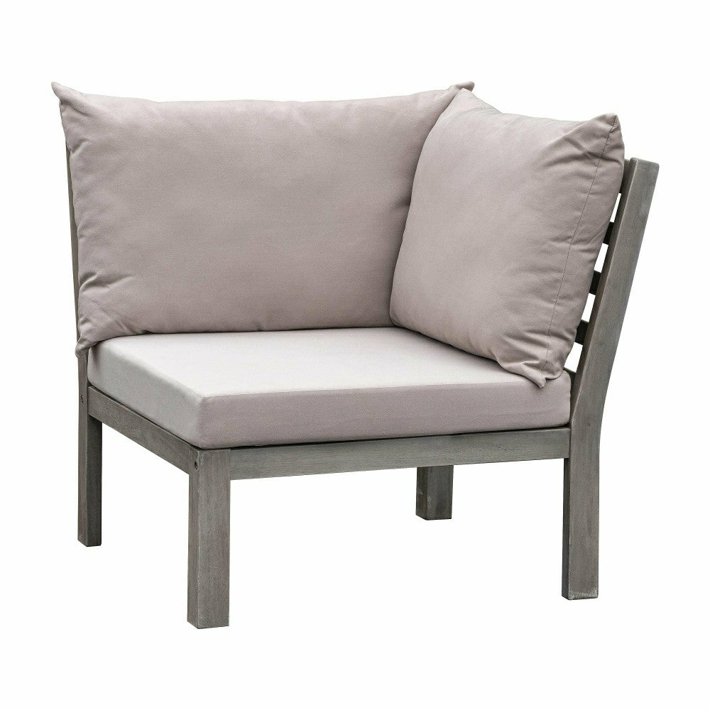 Plow & Hearth Ridgewind Outdoor Sectional Sofa Seating Set With Cocktail Table